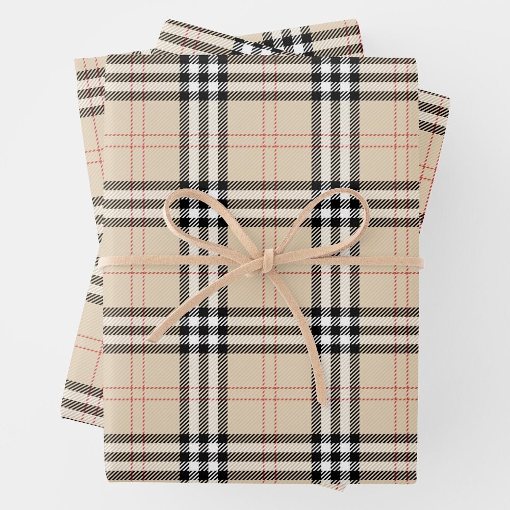 🖤 Luxury Wrapping Paper Designer Check Style - Picture 2 of 3